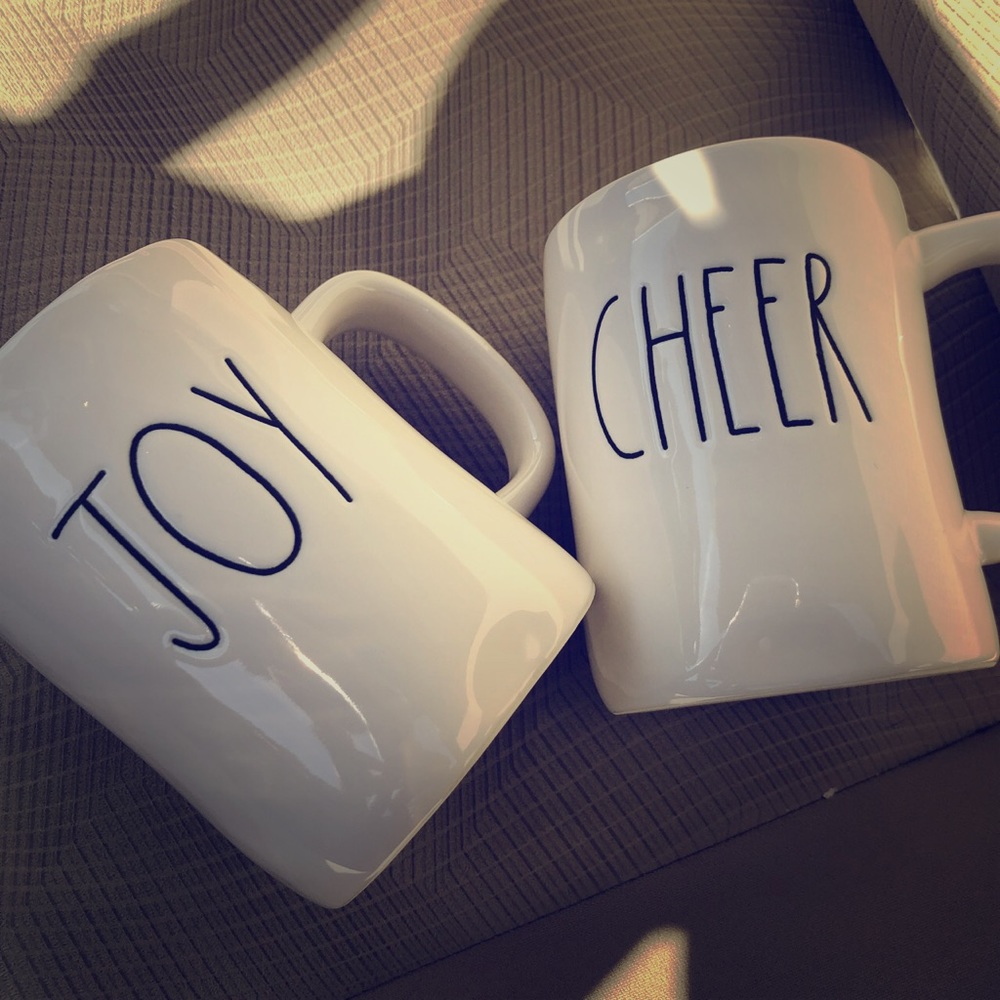 Rae Dunn Christmas Mugs Joy and Cheer